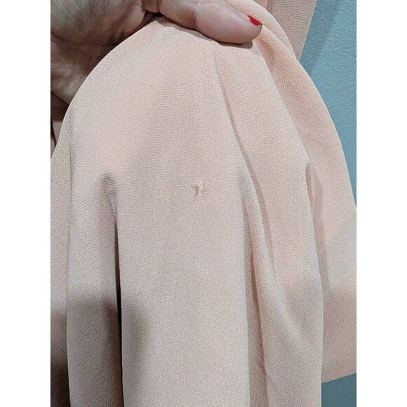 Flying Tomato Maxi Dress Peach Chiffon Embroidered Aztec Strapless Top Sz L - Picture 14 of 16